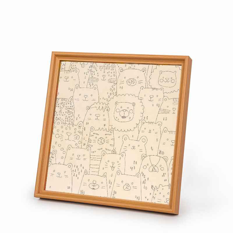 Tierparadies - Ausmalpuzzle aus Holz