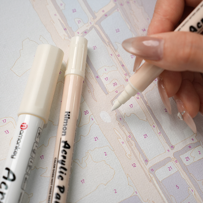 Weiße Acryl-Farbstifte (2 Stück)