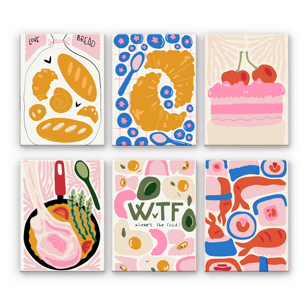 Verspielte Food-Collage