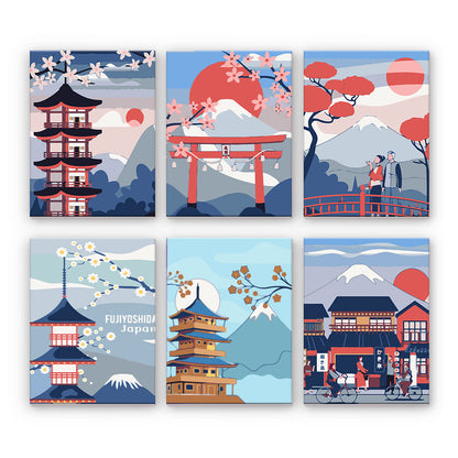Japanische Landschaftsszenen