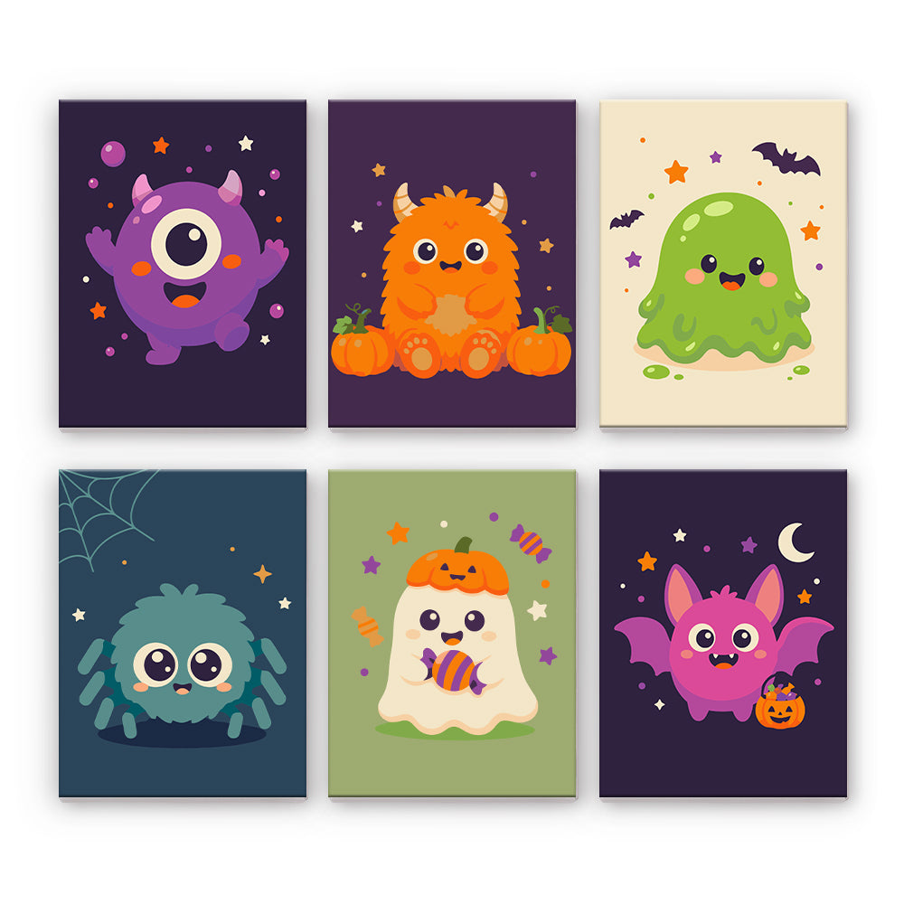 Süße Halloween-Monster