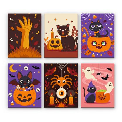 Süße Halloween-Katzen