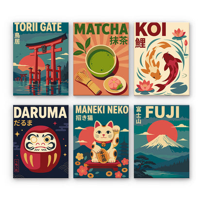 Japanische Symbolplakate