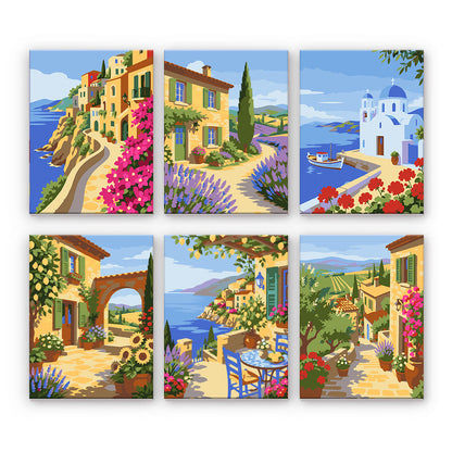 Mediterrane Dorfszenen