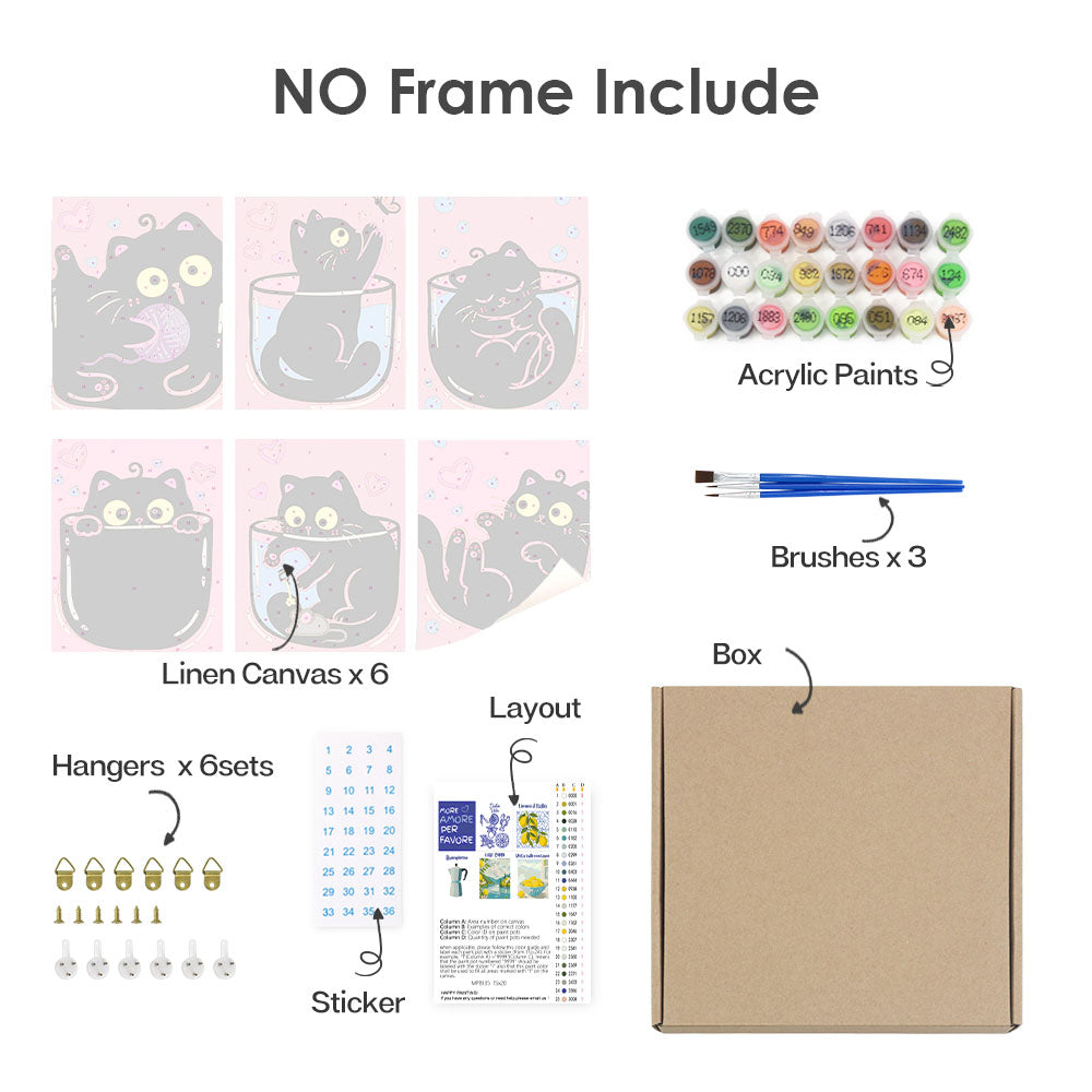 Rosa-schwarze Katzen