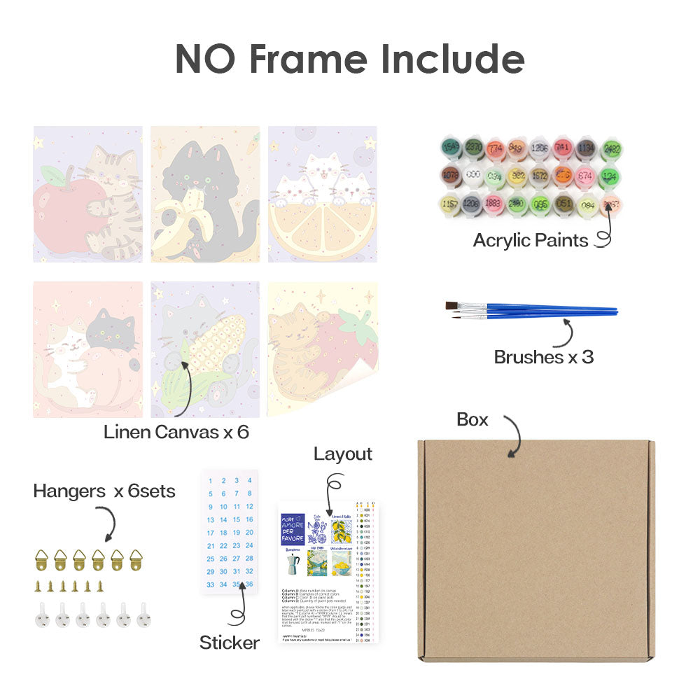 Kätzchen und Früchte