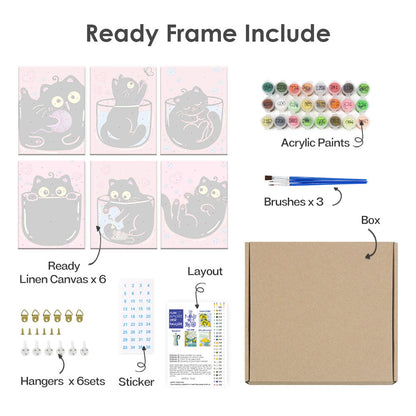 Rosa-schwarze Katzen