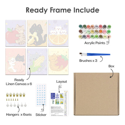 Kätzchen und Früchte