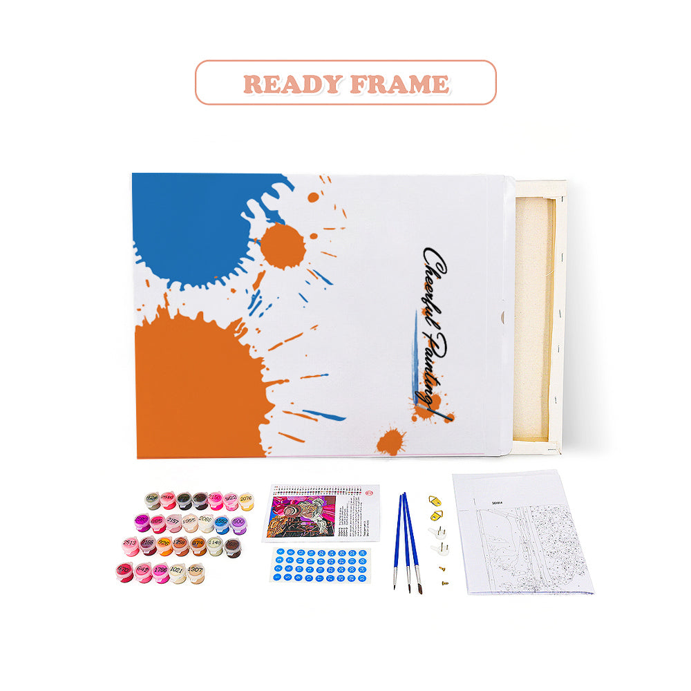 Herbstbaumtunnel am See – Malen nach Zahlen